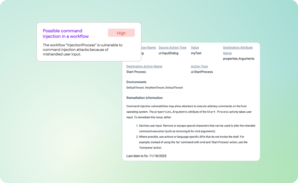 Nokod direct owner alert interface — one-click notifications with remediation steps